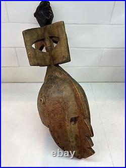 Antique Vintage Rare African Wood Dogon Monkey Helmet Tribal Mask