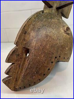 Antique Vintage Rare African Wood Dogon Monkey Helmet Tribal Mask