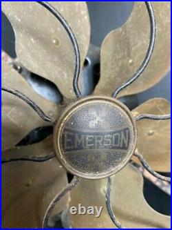 Antique Vintage Rare Emerson Type 27666 Brass 6 Blade Electric Fan Make Offers