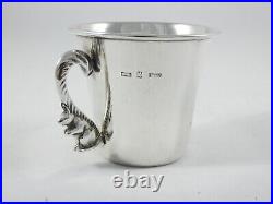 Antique Vintage Rare South African Goldware Sterling Silver Christening Mug Cup