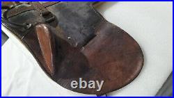 Antique Vintage Saddle Rare Childs Saddle Scarce Leather Features -collectors AF