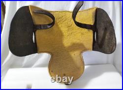 Antique Vintage Saddle Rare Childs Saddle Scarce Leather Features -collectors AF