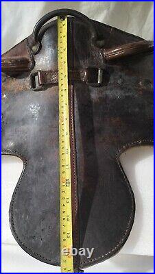 Antique Vintage Saddle Rare Childs Saddle Scarce Leather Features -collectors AF