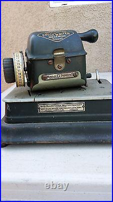 Antique/Vintage Safe-Guard Check Writer Model G (Rare). Collectors Item
