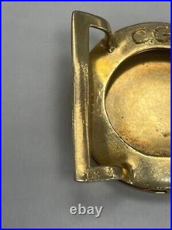Antique/ Vintage Signed C G M 14k Solid Yellow Gold Belt Buckle 19.4 Grams RARE