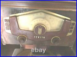 Antique Vintage Television Phonograph Zenith Round Tube Rare