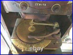 Antique Vintage Television Phonograph Zenith Round Tube Rare