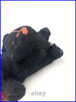 Antique Vintage Toy Stuffed Animal Cute Black Scottie Dog Corduroy Pants Rare