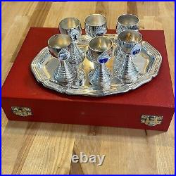 Antique West German Silver Mini Goblets Rare Vintage Collectible