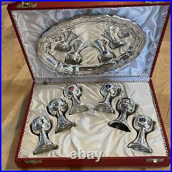 Antique West German Silver Mini Goblets Rare Vintage Collectible