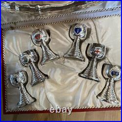 Antique West German Silver Mini Goblets Rare Vintage Collectible