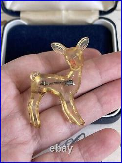 Antique brooch deer vintage 1900-1920 Plastic Very Rare For Collection