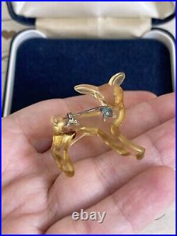 Antique brooch deer vintage 1900-1920 Plastic Very Rare For Collection