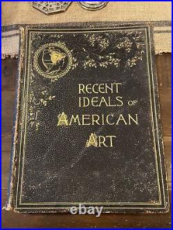 Antique rare Recent Ideals of American Art Sheldon 1890 vintage illustrations