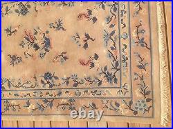 Antique unique Chinese Art Rug Carpet Vintage Rare 190x121-cm / 74.8x47.6-inches