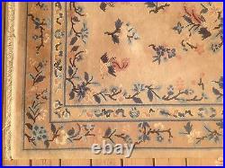 Antique unique Chinese Art Rug Carpet Vintage Rare 190x121-cm / 74.8x47.6-inches