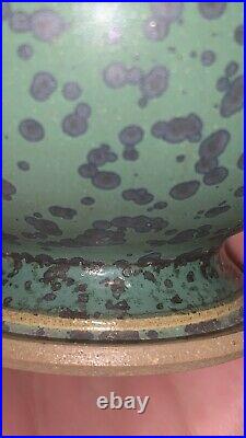 Antique/vintage RARE chinese Turquoise Glazed Oil Spot ewer! Incised Markings