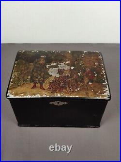 Antique vintage rare tea box. Period Tsarist Russia 1900s 15×9,5×10 cm