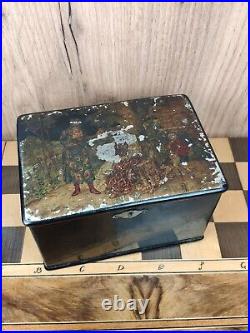 Antique vintage rare tea box. Period Tsarist Russia 1900s 15×9,5×10 cm