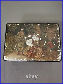 Antique vintage rare tea box. Period Tsarist Russia 1900s 15×9,5×10 cm