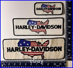 Authentic Vintage Harley-Davidson Patches / Emblems America Set Rare, Antique