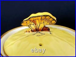 Aynsley Extremely Rare Antique Butterfly Handle Teapot Yellow Heavy Gold Vintage