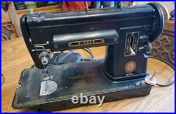Black Singer Sewing Machine 301a Rare Model Metal Gears Vtg Antique Parts Pedal