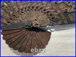 Chinese antique/vintage wooden fan. Rare and beautiful