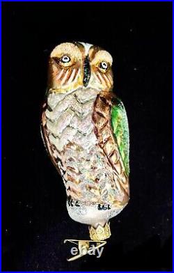 Christopher Radko Night Watch, Owl Clip-on Glass Ornament, 1995, Rare, Vintage