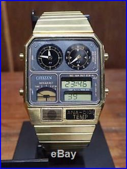 Citizen Ana-Digi temp Watch Original model GOLD Retro Vintage Rare