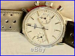 Collectors 1960s HEUER CARRERA solid stainless rare vintage chronograph