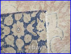 Distressed Floral Rare Antique Muted 9X11 Vintage Oriental Rug Handmade Carpet