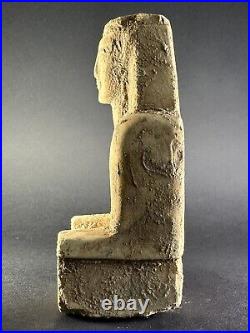 Extremely Rare Ancient Near Eastern Stone Carved Seated Worshipper Diety 15cm
