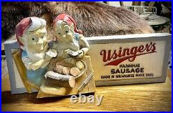 Extremely Rare Usinger Famous Sausage Antique Vintage Advertising Sign Milwaukee