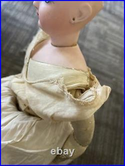 FABULOUS & RARE ANTIQUE 20 BISQUE And Leather FASHION DOLL Jumeau