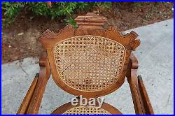 Fantastic Rare Victorian Oak Renaissance Revival Convertible High Chair Rocker