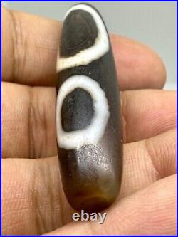 Founded Old rare Tibetan dzi 4 eye agate stone beautiful bead dzi 4 eyes