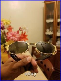 Genuine Rare Vintage GIANNI VERSACE Medusa Sunglasses Tortoise, black lens