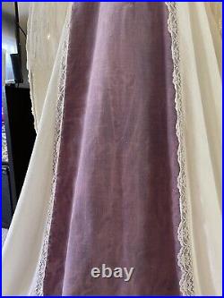 Gunne Sax Rare Size 13 Purple Velvet Maxi Dress, 70s Prairie Dress