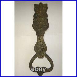 HANDMADE RARE ANTIQUE Solid Brass Bottle Opener 4 1/2 Vintage Hindu God Carved