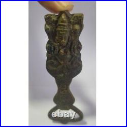 HANDMADE RARE ANTIQUE Solid Brass Bottle Opener 4 1/2 Vintage Hindu God Carved