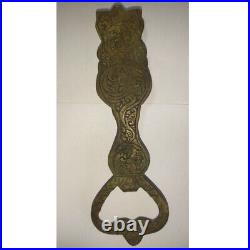 HANDMADE RARE ANTIQUE Solid Brass Bottle Opener 4 1/2 Vintage Hindu God Carved