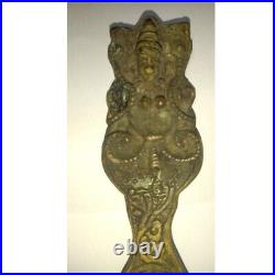 HANDMADE RARE ANTIQUE Solid Brass Bottle Opener 4 1/2 Vintage Hindu God Carved