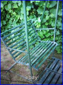 HTF RARE Vintage Antique Double All Metal Glider Swing 78 x 56