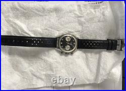 Heuer Carrera Reverse Panda 7753 NS Vintage Rare Watch Excellent Condition