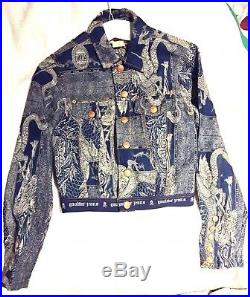 Incredibly Rare Vintage Jean Paul Gaultier Jean Dragon Denim Jacket Size M
