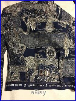 Incredibly Rare Vintage Jean Paul Gaultier Jean Dragon Denim Jacket Size M