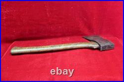 Iron Axe with Wooden Handle Old Vintage Rare Antique Steel Hand Forged BB-12
