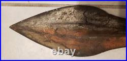 Iron SPEAR head 20.5L RARE Antique Vintage