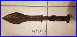 Iron SPEAR head 20.5L RARE Antique Vintage